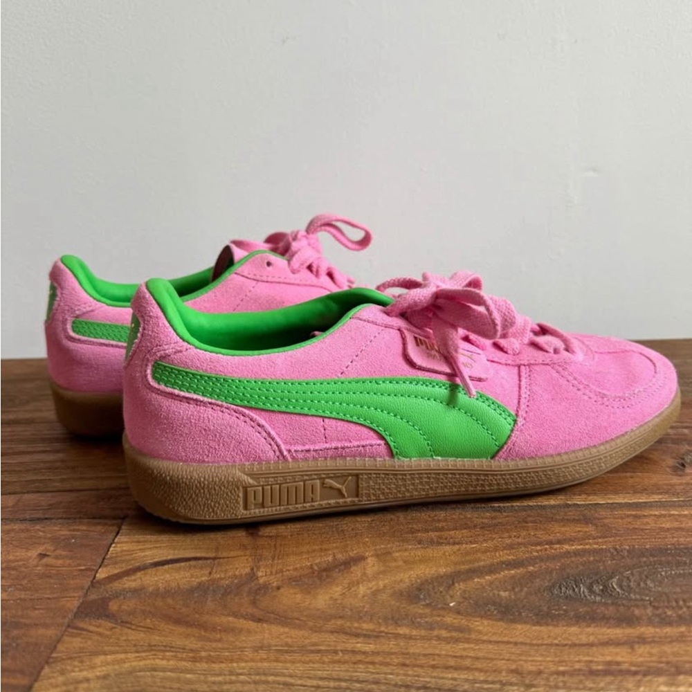 Puma Delight Green & Pink Palermo Sneakers 8.5